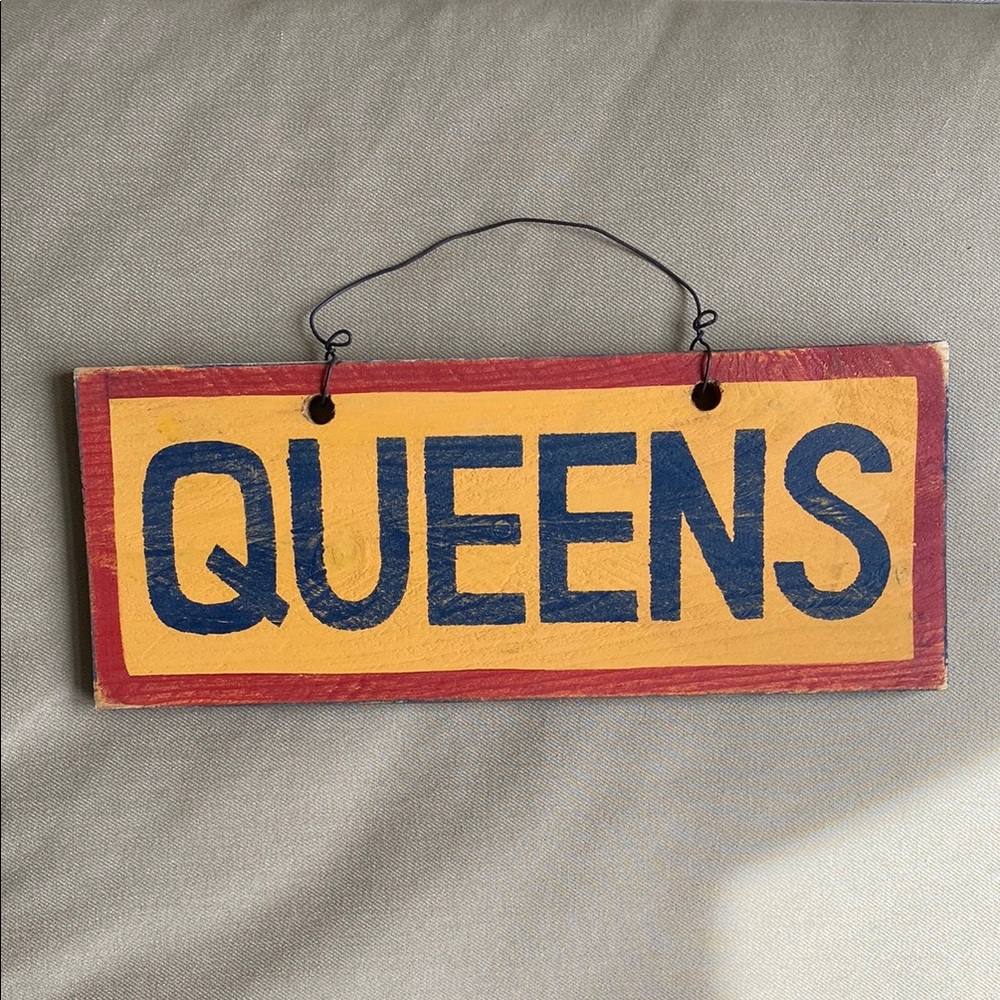 Vintage Red and Yellow Decor Accent Sign